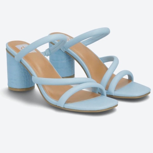 Dolce Vita Shoes - Women’s DOLCE VITA Myla pale blue leather heeled sandals- Size 7.5.